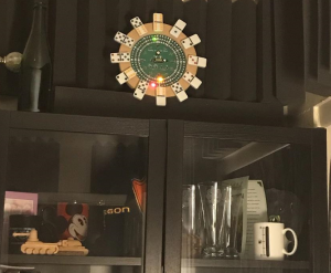 Joel M's Clock - made with dominoes!